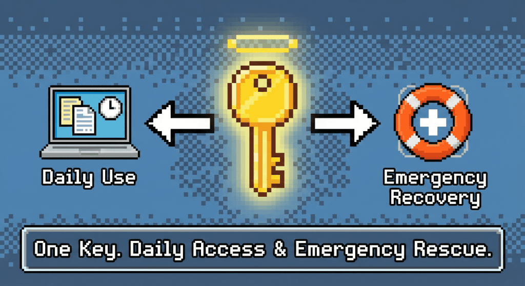 Recovery Workflow: One Key rules them all