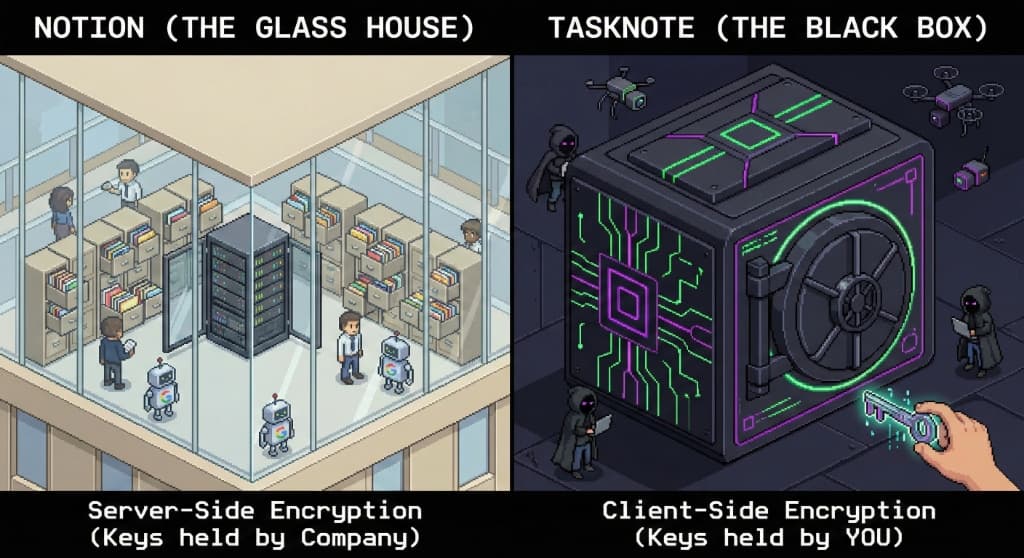 Notion (The Glass House) vs TaskNote (The Black Box)