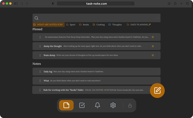 Locked digital diary interface