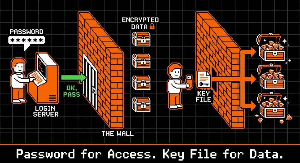 Loading the encryption key on a new device