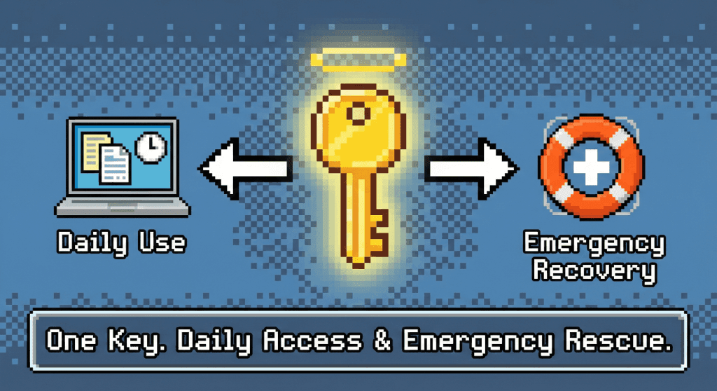 How recovery with the encryption key works